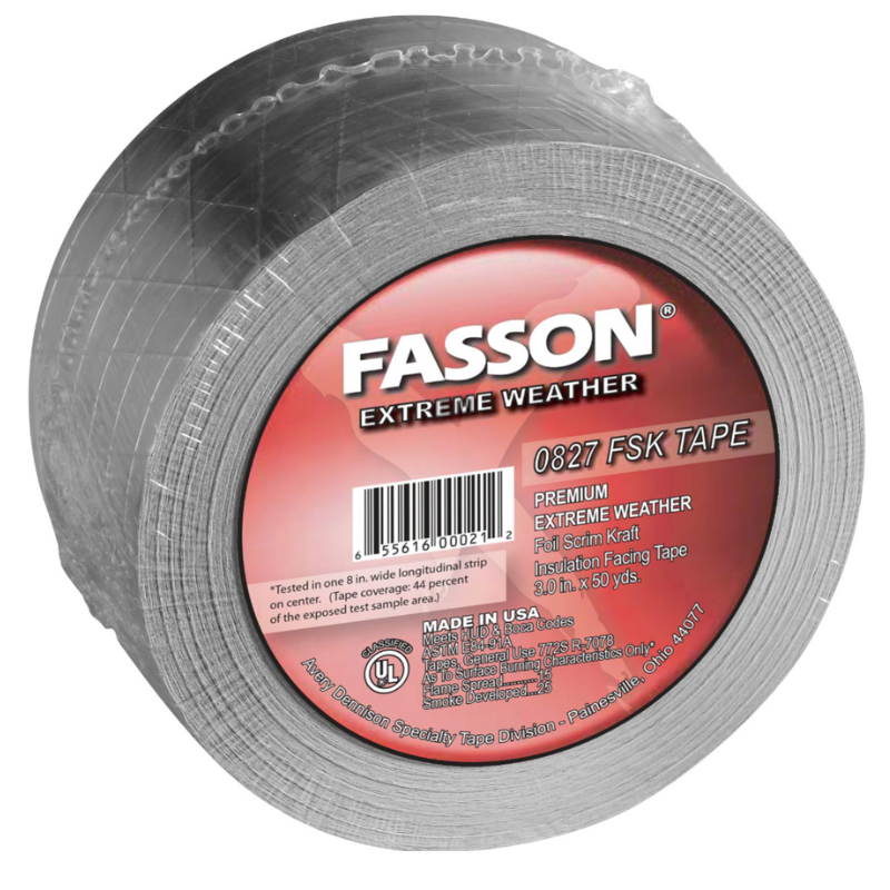 EXTREME WEATHER FOIL SCRIM KRAFT TAPE 3"X60YDS