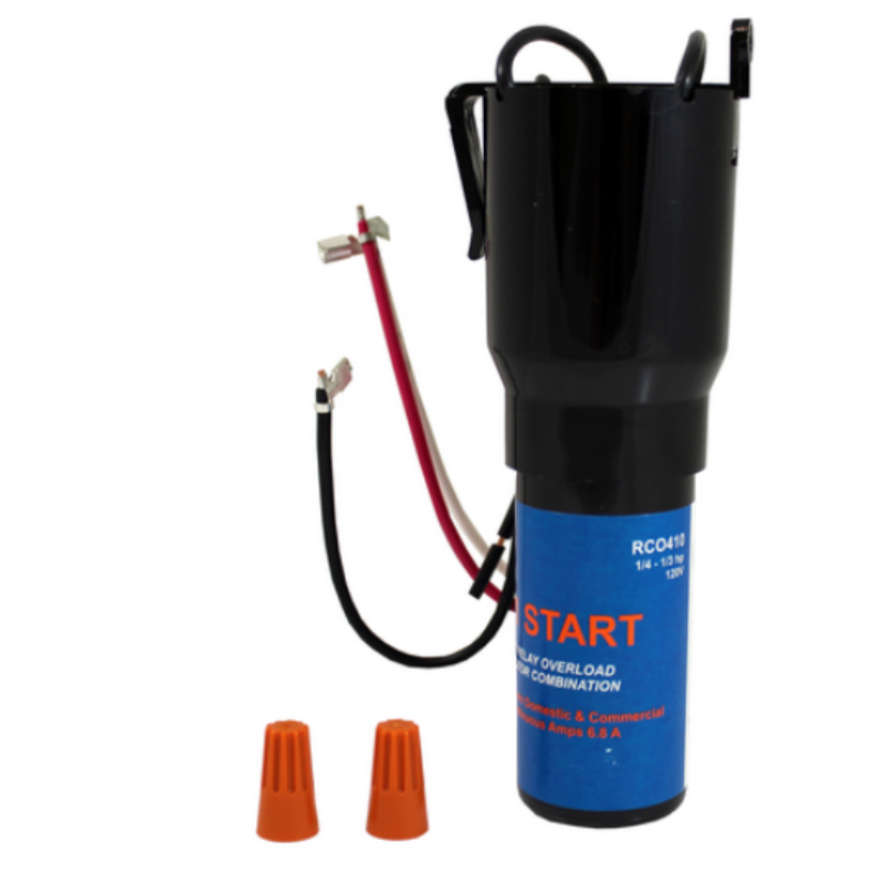 1/4 - 1/3 HP, 115 VAC - 3 IN 1 RELAY OVERLOAD START RUN CAPACITOR