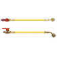 1/4" BALL VALVE -  6" HOSE YELLOW