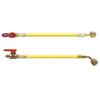 1/4" BALL VALVE -  6" HOSE YELLOW