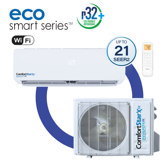 12K COOLING + HEATING - 115V WALL MOUNTED –  R32 MINI-SPLIT SYSTEM – 20 SEER2