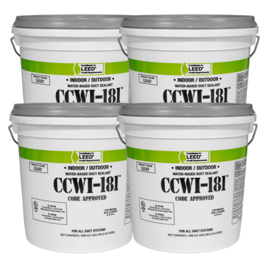 INDOOR/OUTDOOR WATER BASED DUCT SEALANT - 1 CASE W/ (4) 1 GAL. PAILS (GRAY)