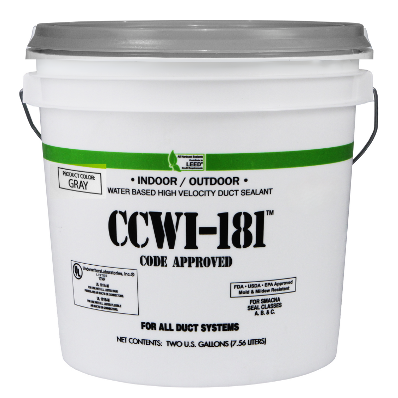 INDOOR/OUTDOOR WATER BASED DUCT SEALANT - (1) 2 GAL. PAIL (GRAY)