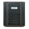 Front view of the ComfortStar 48,000 BTU BAH6 outdoor heat pump condenser with dark gray protective grille.