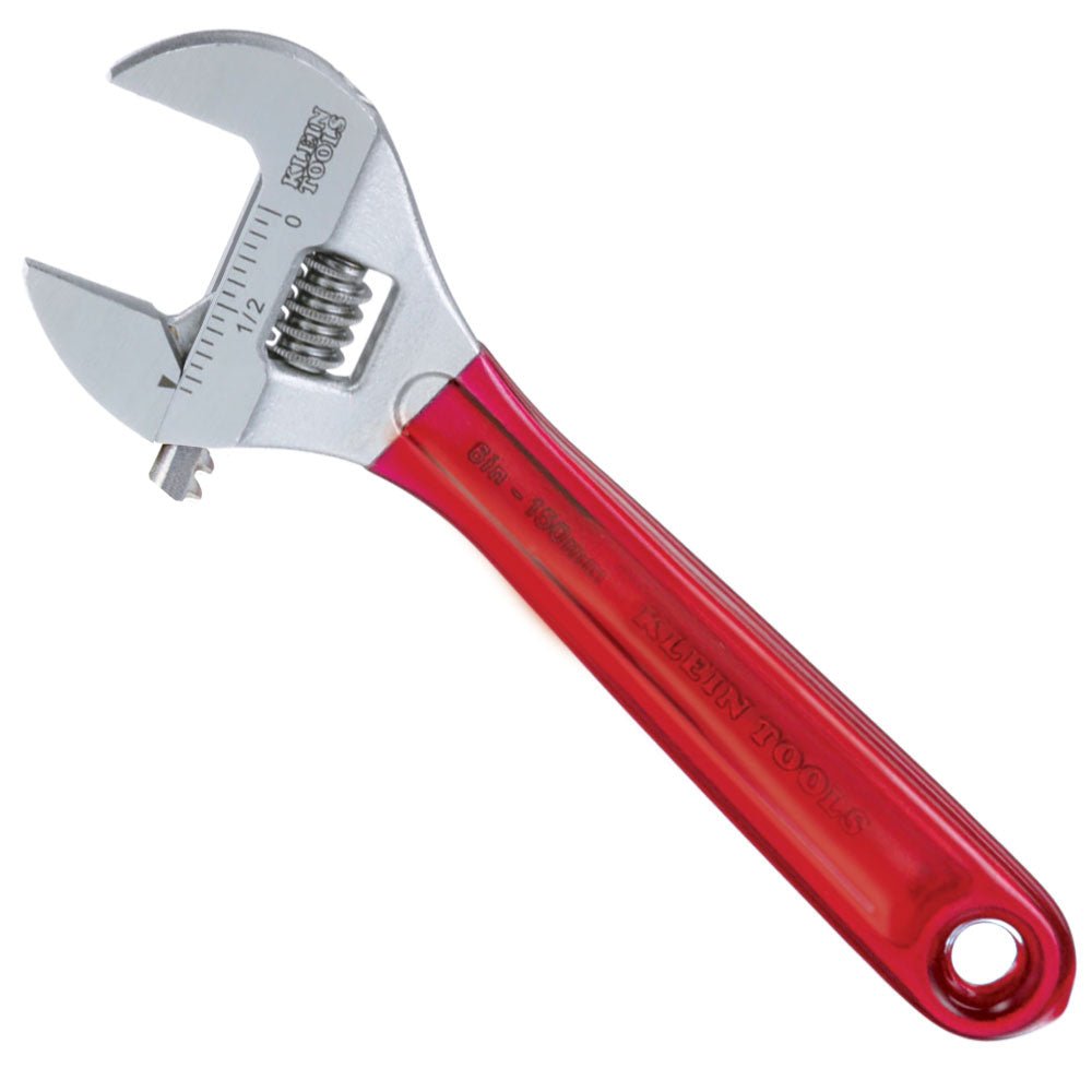 ADJUSTABLE WRENCH, 6-1/2" PLASTIC -DIP HANDLE - A&R Supply - Air Conditioning & Refrigeration Wholesaler - KLEIN TOOLS