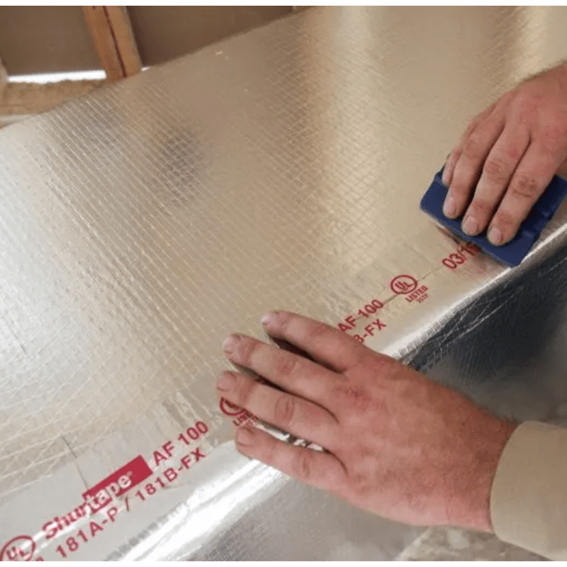 AF 100 UL 181A-P/B-FX LISTED/PRINTED ALUMINUM FOIL TAPE - A&R Supply - Air Conditioning & Refrigeration Wholesaler - SHURTAPE TECHNOLOGIES