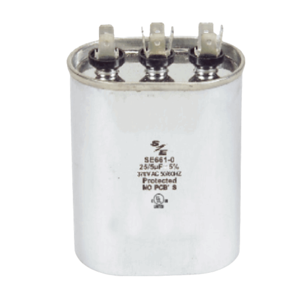 60+10 ΜF MFD. 370V OVAL DUAL CAPACITOR