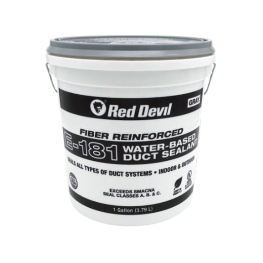 E-181® Economy Duct Sealant, Gray, 1-Gallon Tub - Air Conditioning & Refrigeration Wholesaler - RED DEVIL