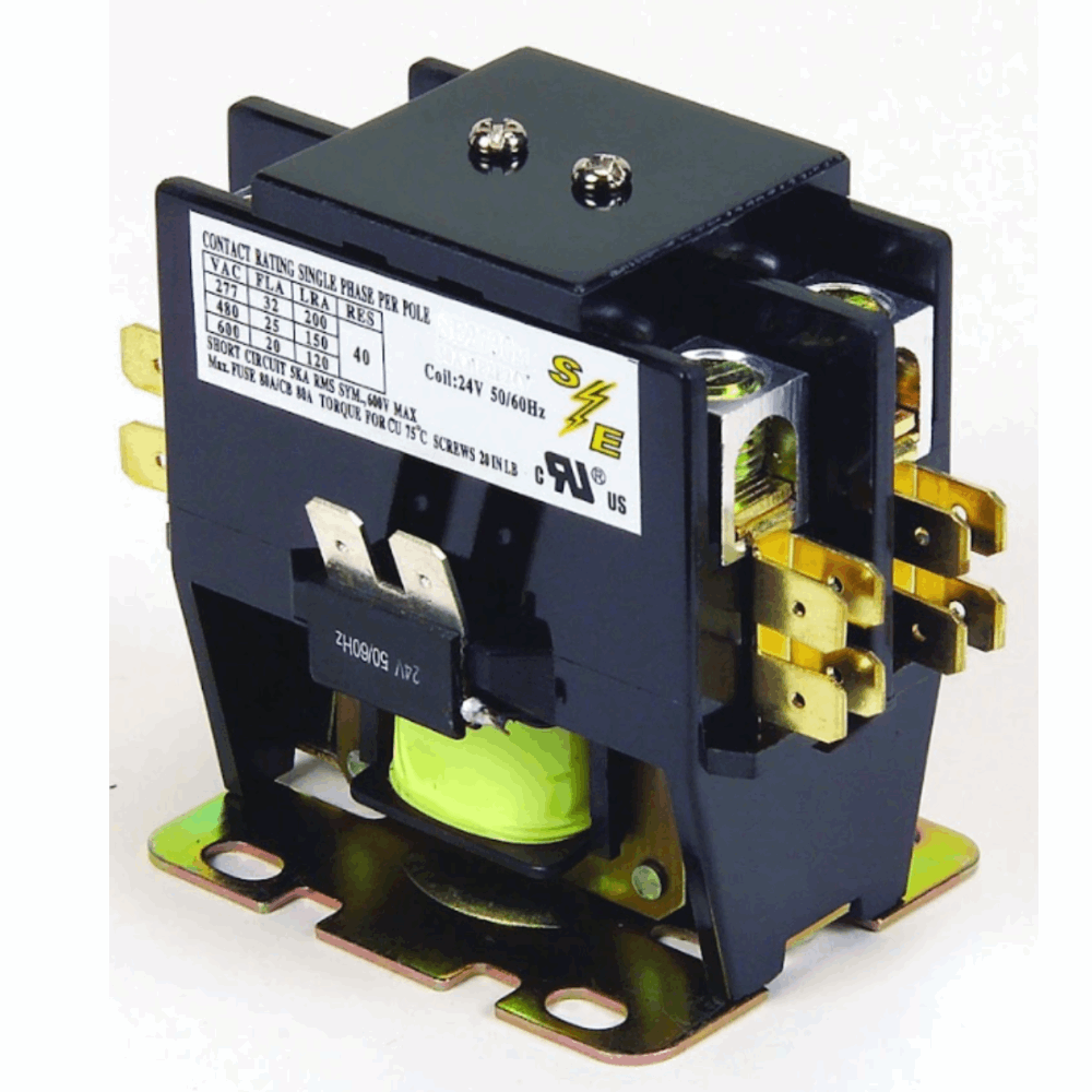 20 AMP 2 POLE 120 VOLT CONTACTOR - LOCKED ROTOR 150/125/100