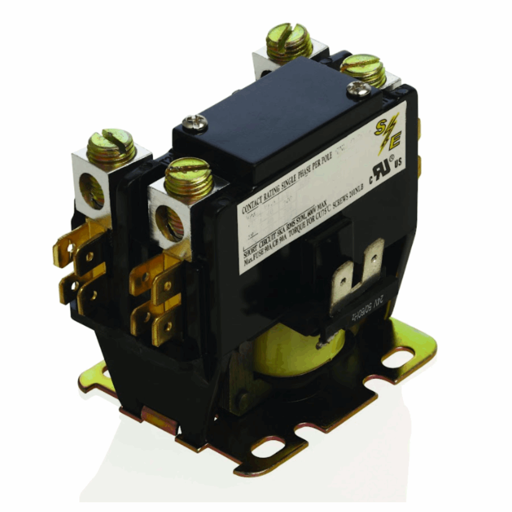 30 AMP 1.5 POLE 24 VOLT CONTACTOR - LOCKED ROTOR 180/150/120