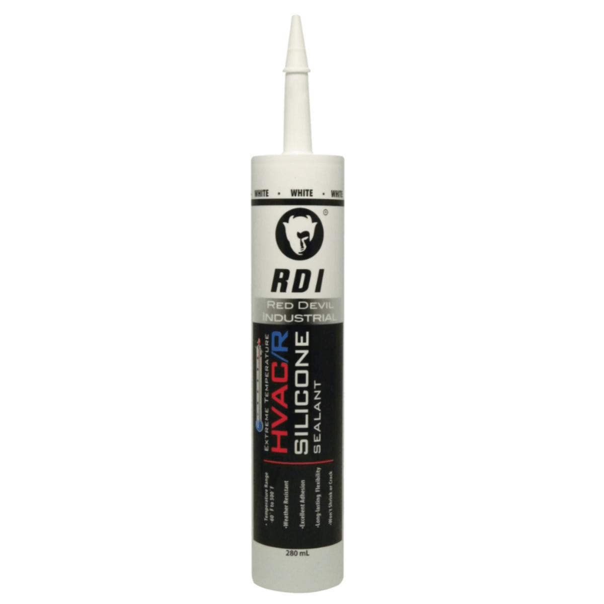 EXTREME TEMPERATURE HVAC/R SILICONE SEALANT, LONG-LASTING WEATHER-RESISTANT ADHESIVE, WHITE - A&R Supply - Air Conditioning & Refrigeration Wholesaler - RED DEVIL