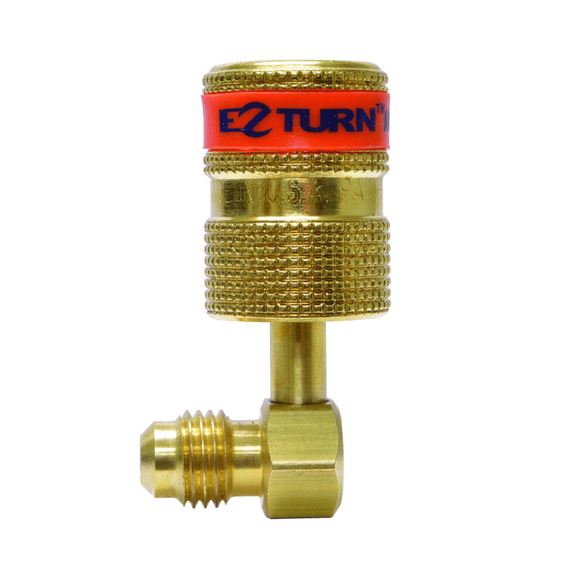 EZ TURN ANTI-BLOWBACK ADAPTER - 90° 1/4″ M.F. x 1/4″ F.F. - A&R Supply - Air Conditioning & Refrigeration Wholesaler - UNIWELD