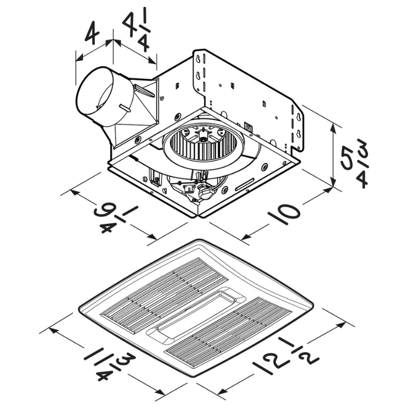 FLEX™ SERIES 80 CFM 0.7 SONES VENTILATION FAN LIGHT ENERGY STAR® - A&R Supply - Air Conditioning & Refrigeration Wholesaler - BROAN