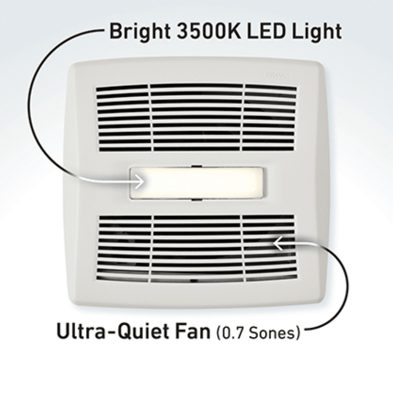 FLEX™ SERIES 80 CFM 0.7 SONES VENTILATION FAN LIGHT ENERGY STAR® - A&R Supply - Air Conditioning & Refrigeration Wholesaler - BROAN