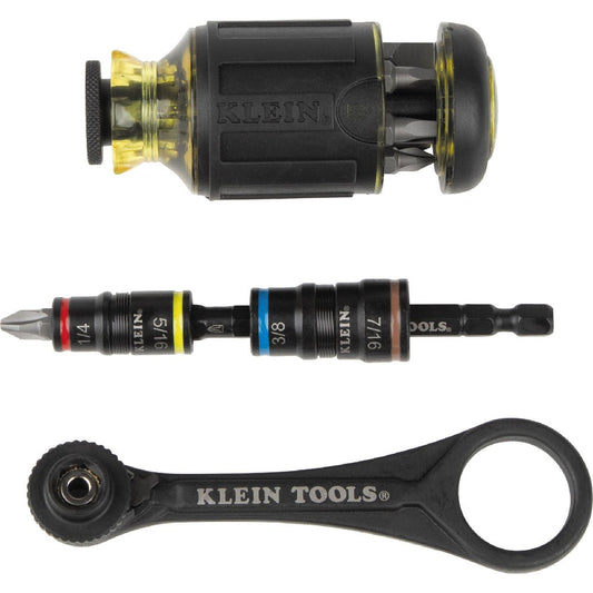 FLIP SOCKET, MINI RATCHET AND MULTI-BIT DRIVER SET, 3-PIECE - A&R Supply - Air Conditioning & Refrigeration Wholesaler - KLEIN TOOLS