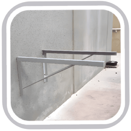 GALVANIZED STEEL UNITARY WALL BRACKET - MAX LOAD: 661.4LBS - H:42" X L:15.98" X D:36" - A&R Supply - Air Conditioning & Refrigeration Wholesaler - HERCULES