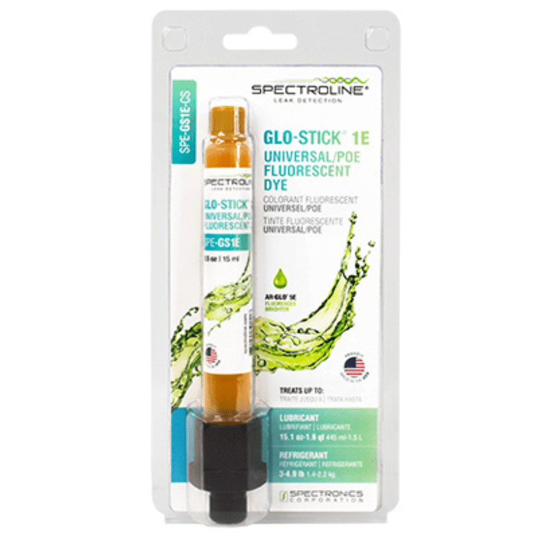 GLO-STICK® 1E FLUORESCENT DYE CAPSULE - TREATS UP TO 2 TONS - A&R Supply - Air Conditioning & Refrigeration Wholesaler - SPECTROLINE