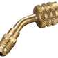 HOSE ADAPTER FOR LEFT-HANDED A2L REFRIGERANT TANKS - FEMALE LH TO MALE RH ANGLED FITTING - A&R Supply - Air Conditioning & Refrigeration Wholesaler - YELLOW JACKET