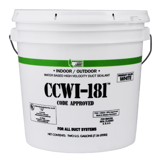 INDOOR/OUTDOOR WATER BASED DUCT SEALANT - (1) 2 GAL. PAIL (WHITE) - A&R Supply - Air Conditioning & Refrigeration Wholesaler - HARDCAST