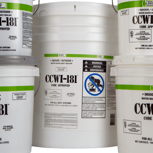 INDOOR/OUTDOOR WATER BASED DUCT SEALANT - (1) 5 GAL. PAIL (WHITE) - A&R Supply - Air Conditioning & Refrigeration Wholesaler - HARDCAST