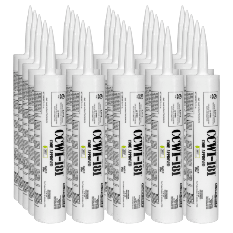 INDOOR/OUTDOOR WATER BASED DUCT SEALANT - 1 CASE W/ (25) 11 OZ. CARTRIDGES (GRAY) - A&R Supply - Air Conditioning & Refrigeration Wholesaler - HARDCAST
