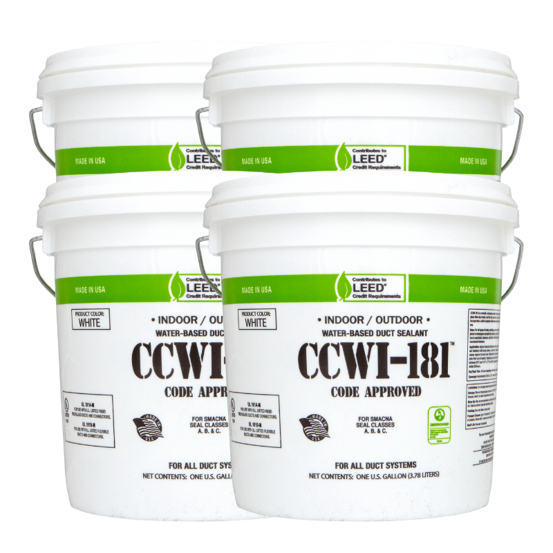 INDOOR/OUTDOOR WATER BASED DUCT SEALANT - 1 GAL. (WHITE) - A&R Supply - Air Conditioning & Refrigeration Wholesaler - HARDCAST