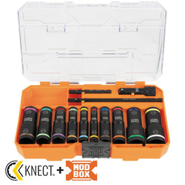 KNECT™ FLIP-20 IMPACT SOCKET SET, SAE AND METRIC, 13-PIECE - A&R Supply - Air Conditioning & Refrigeration Wholesaler - KLEIN TOOLS