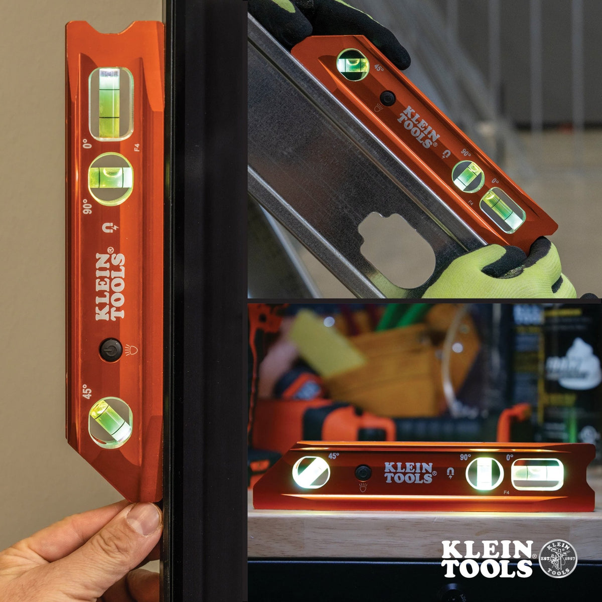 LIGHTED TORPEDO BILLET LEVEL - RARE-EARTH MAGNET - A&R Supply - Air Conditioning & Refrigeration Wholesaler - KLEIN TOOLS