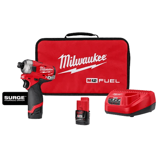 M12 FUEL™ SURGE™ 1/4" HEX HYDRAULIC DRIVER KIT - A&R Supply - Air Conditioning & Refrigeration Wholesaler - MILWAUKEE