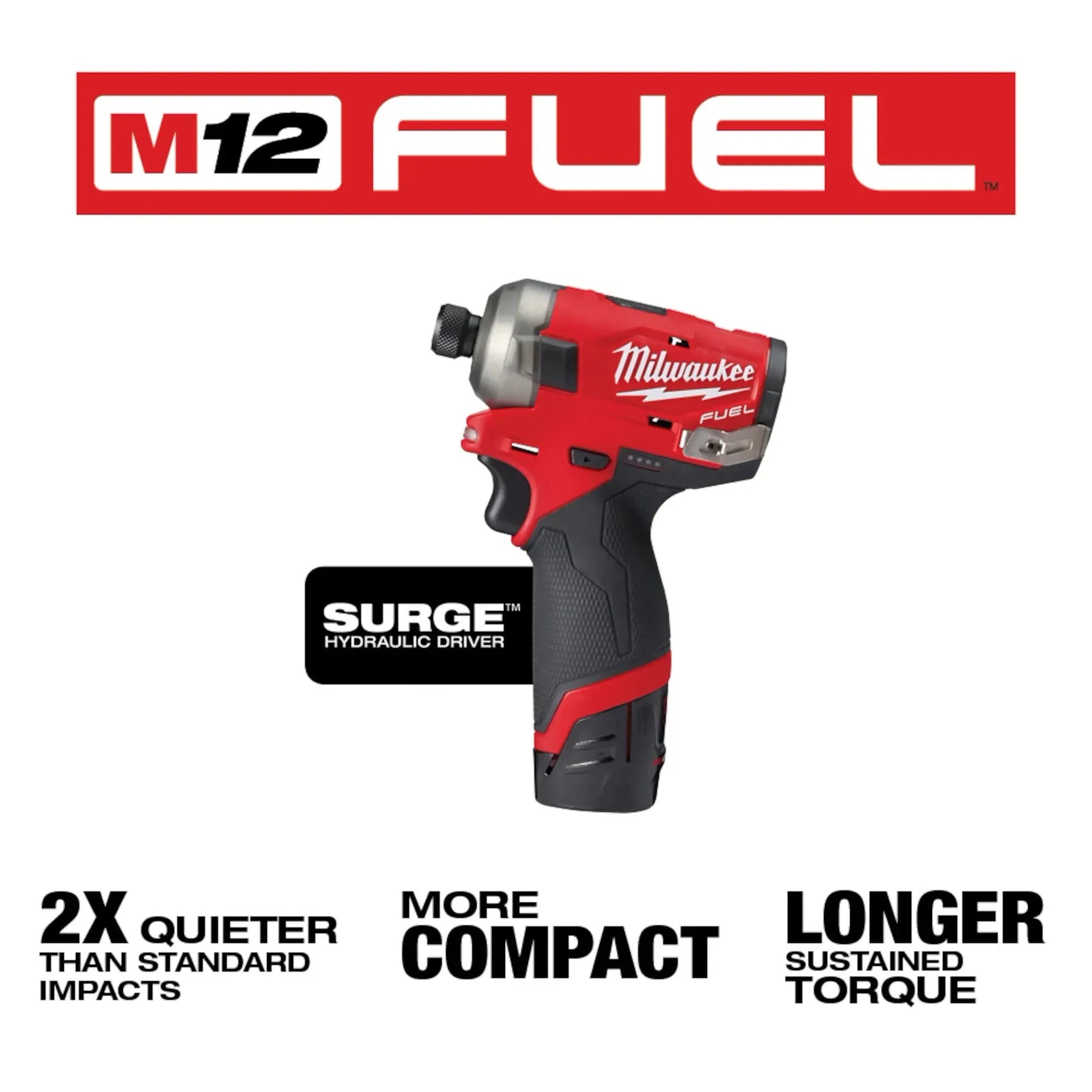 M12 FUEL™ SURGE™ 1/4" HEX HYDRAULIC DRIVER KIT - A&R Supply - Air Conditioning & Refrigeration Wholesaler - MILWAUKEE