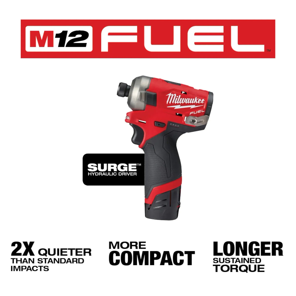 M12 FUEL™ SURGE™ 1/4" HEX HYDRAULIC DRIVER (TOOL ONLY) - A&R Supply - Air Conditioning & Refrigeration Wholesaler - MILWAUKEE