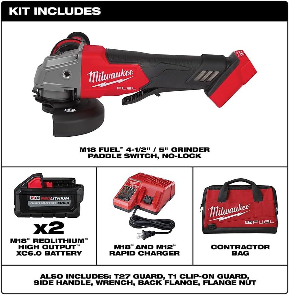 M18 FUEL™ 4-1/2" / 5" BRAKING GRINDER PADDLE SWITCH, NO-LOCK KIT - A&R Supply - Air Conditioning & Refrigeration Wholesaler - MILWAUKEE