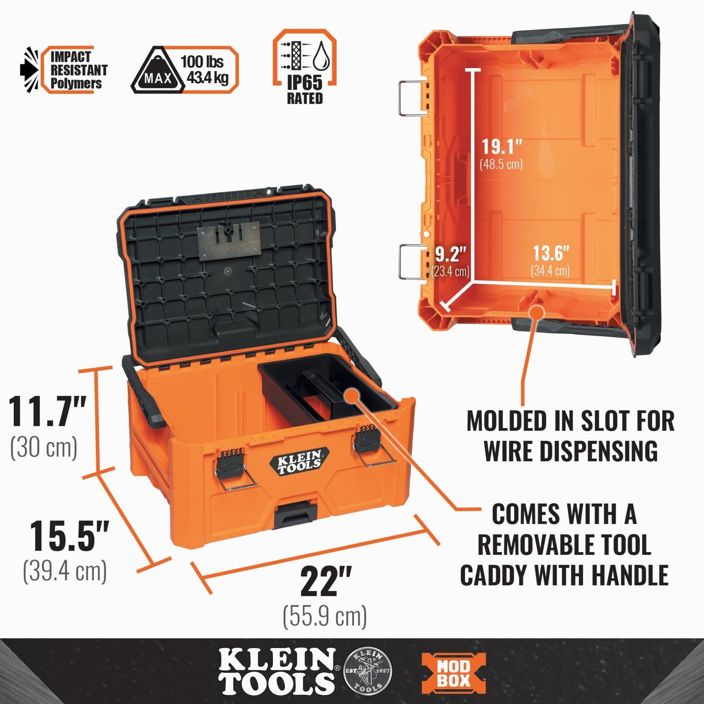 MODbox™ MEDIUM TOOL BOX - A&R Supply - Air Conditioning & Refrigeration Wholesaler - KLEIN TOOLS