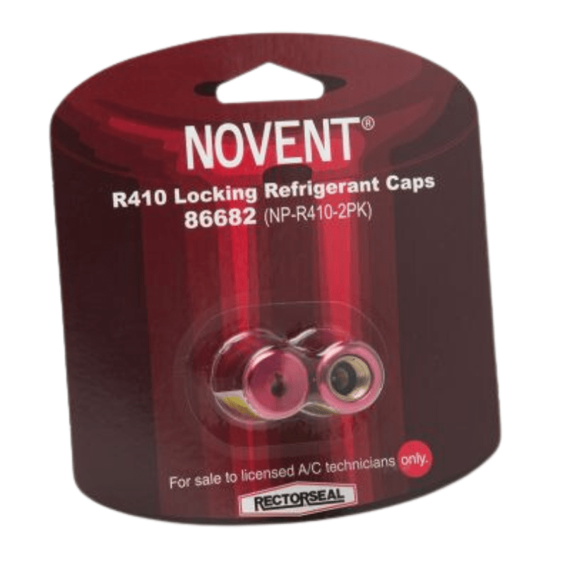 NOVENT RESISTANT PINK CAPS FOR R410 1/4" (2 PKG) 86682 - A&R Supply - Air Conditioning & Refrigeration Wholesaler - RECTORSEAL