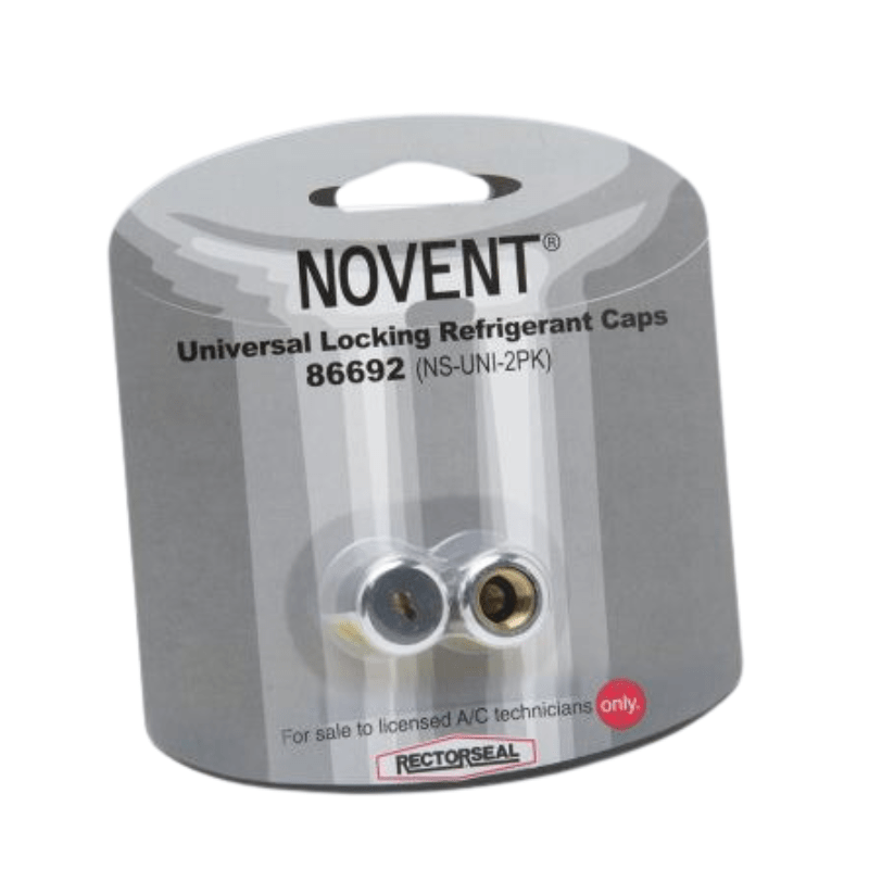 NOVENT SILVER UNIVERSAL CAP 1/4" THREAD, 2 PK - ANY GAS - A&R Supply - Air Conditioning & Refrigeration Wholesaler - RECTORSEAL