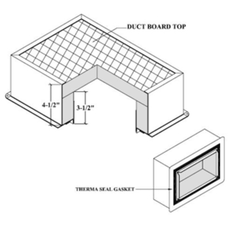 R-6 DUCT BOARD BOX WITH THERMA SEAL GASKET - 14" x 14" - A&R Supply - Air Conditioning & Refrigeration Wholesaler - CROWN PRODUCTS
