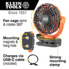 RECHARGEABLE PERSONAL JOBSITE FAN - A&R Supply - Air Conditioning & Refrigeration Wholesaler - KLEIN TOOLS