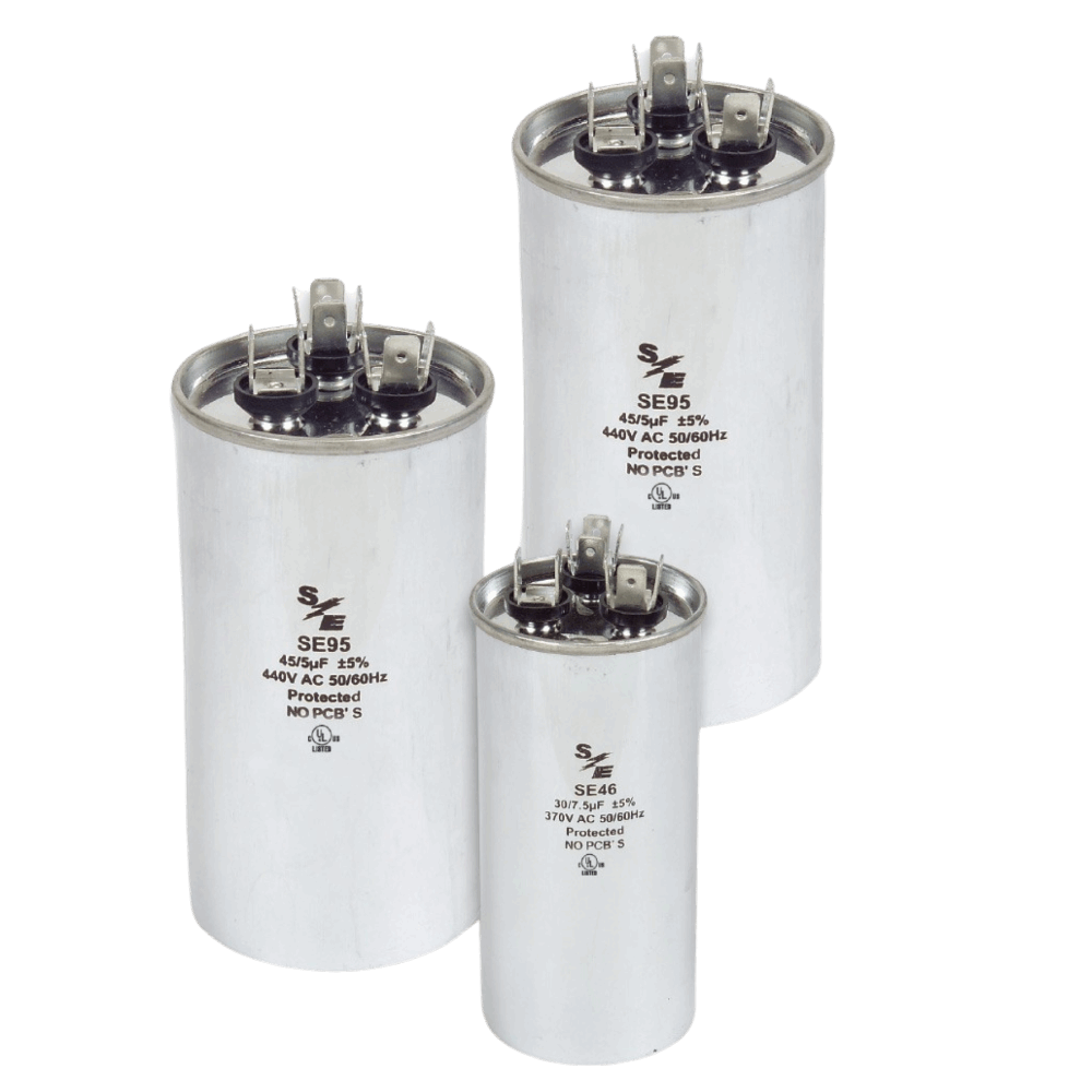 55+5 MFD. 370V DUAL ROUND CAPACITOR