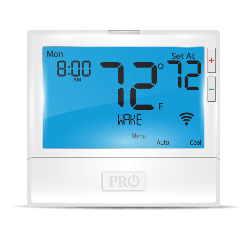 RESIDENTIAL/LIGHT COMMERCIAL UNIVERSAL WIFI - UP TO 2 HEAT, 2 COOL CONVENTIONAL / UP TO 5 HEAT, 3 COOL HEAT PUMP - HARDWIRE ONLY - 7 DAY OR NON-PROGRAMMABLE - A&R Supply - Air Conditioning & Refrigeration Wholesaler - PRO1 IAQ
