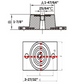 NEOPRENE ISOLATION MOUNTS MAX LOAD 264LBS