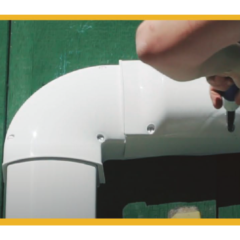 90° ELBOW/VERTICAL - W:3-1/4" x H:2-11/16" x L:4-7/8"