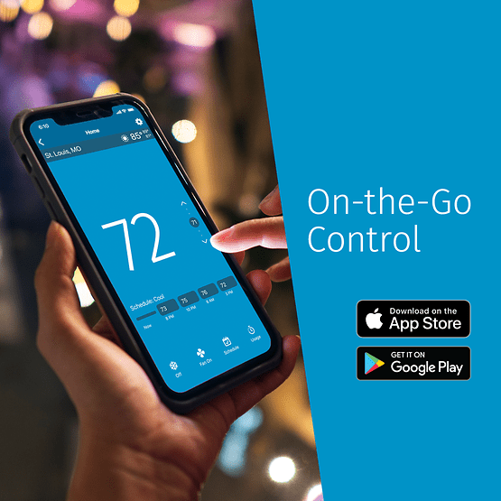 SENSI LITE SMART THERMOSTAT - ENERGYSTAR - SMARTHOME COMPATIBLE - A&R Supply - Air Conditioning & Refrigeration Wholesaler - EMERSON