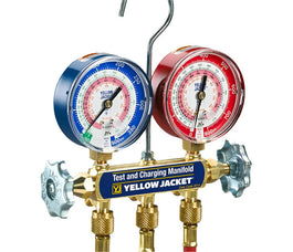 SERIES 41 MANIFOLDS WITH 3-1/8″ (80 MM) GAUGES - A2L COMPATIBLE - A&R Supply - Air Conditioning & Refrigeration Wholesaler - YELLOW JACKET