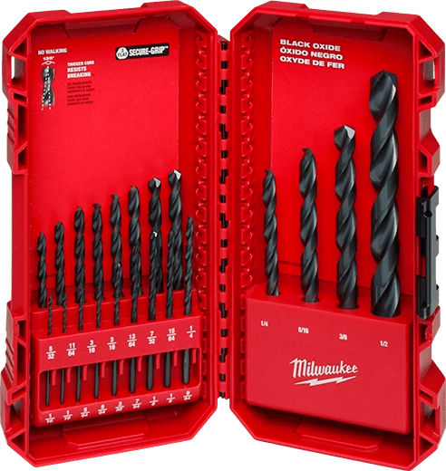 THUNDERBOLT® BLACK OXIDE DRILL BIT SET - 21PC - A&R Supply - Air Conditioning & Refrigeration Wholesaler - ALL TOOL AND FASTENERS