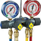 TITAN® MANIFOLD WITH 60″ PLUS II™ RYB AND 3/8″ X 45°, R/B GAUGES, PSI, R22/404A/410A °F - A&R Supply - Air Conditioning & Refrigeration Wholesaler - YELLOW JACKET