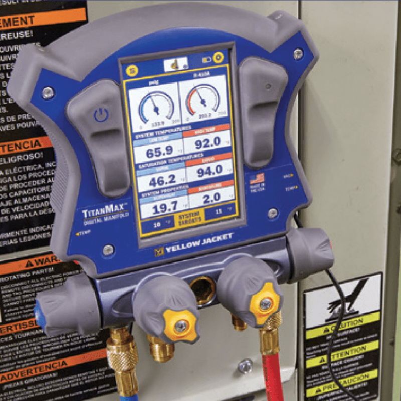 TITANMAX™ DIGITAL MANIFOLD KIT - A2L COMPATIBLE - A&R Supply - Air Conditioning & Refrigeration Wholesaler - YELLOW JACKET