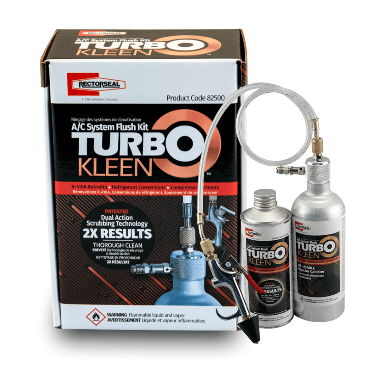 TURBO-KLEEN SOLUTION KIT - A/C SYSTEM FLUSH - A2L COMPATIBLE - A&R Supply - Air Conditioning & Refrigeration Wholesaler - RECTORSEAL