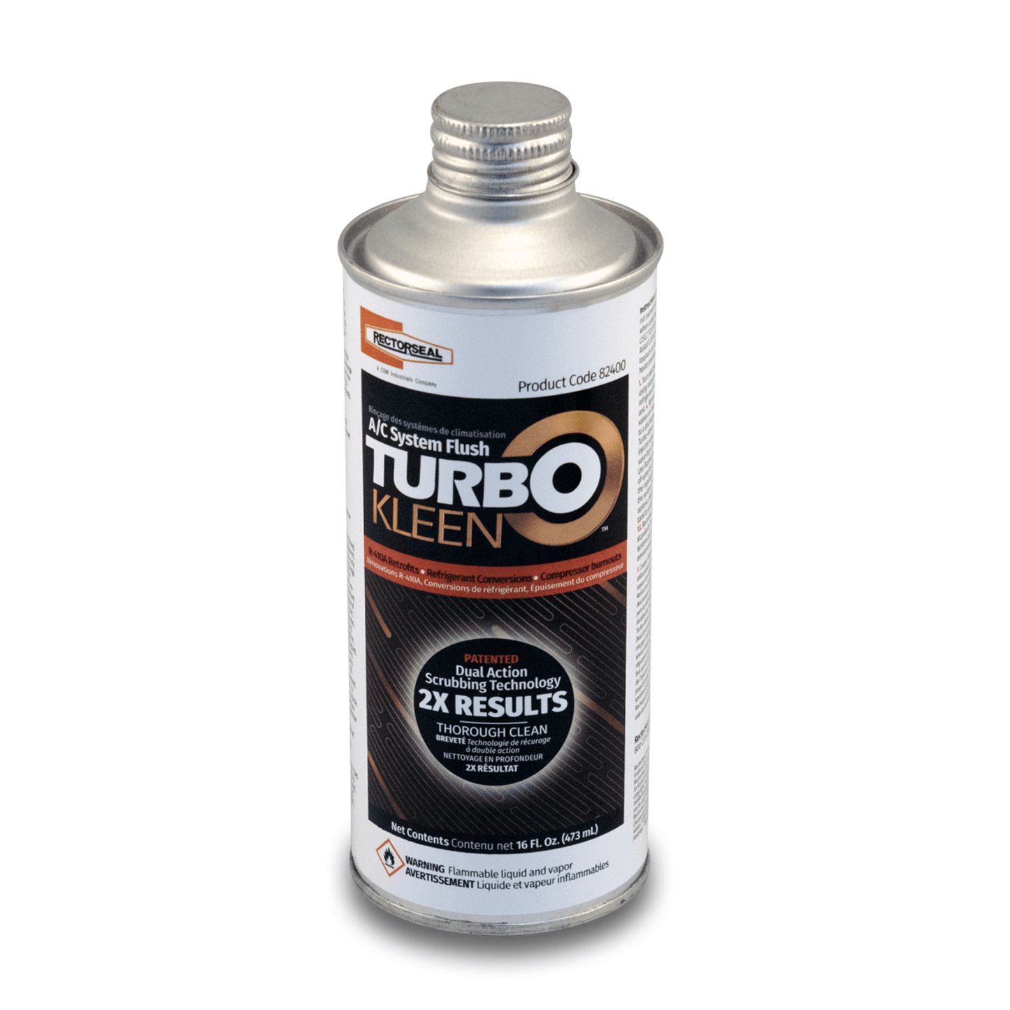 TURBO-KLEEN SOLUTION REFILL - A/C SYSTEM FLUSH; 1 PINT - A2L COMPATIBLE - A&R Supply - Air Conditioning & Refrigeration Wholesaler - RECTORSEAL