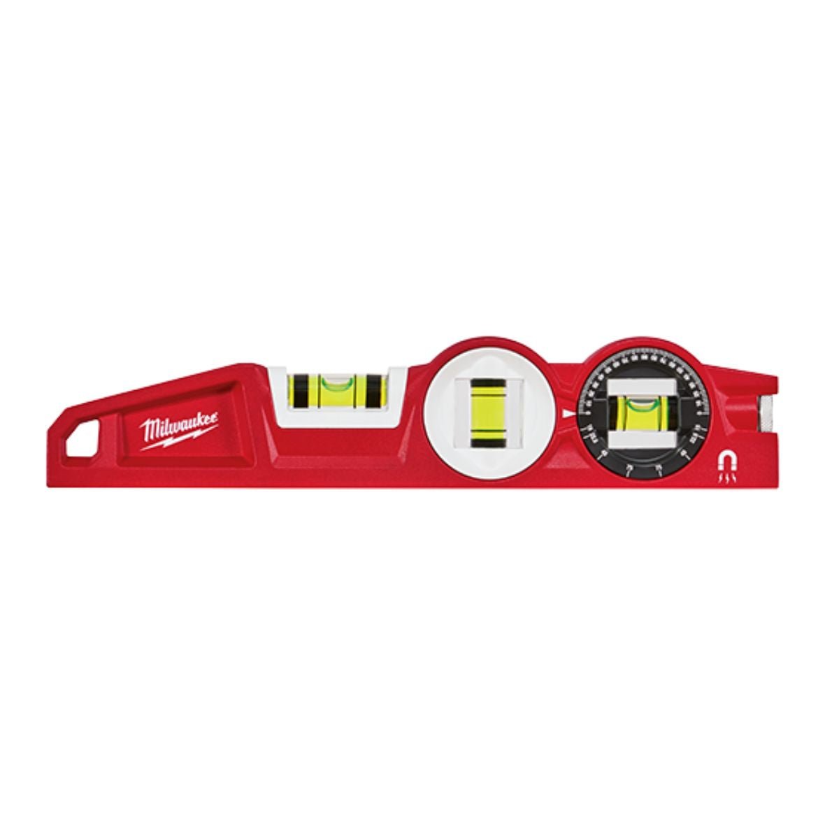 10" DIE CAST TORPEDO LEVEL WITH 360 DEGREE LOCKING VIAL - A&R Supply - Air Conditioning & Refrigeration Wholesaler - MILWAUKEE