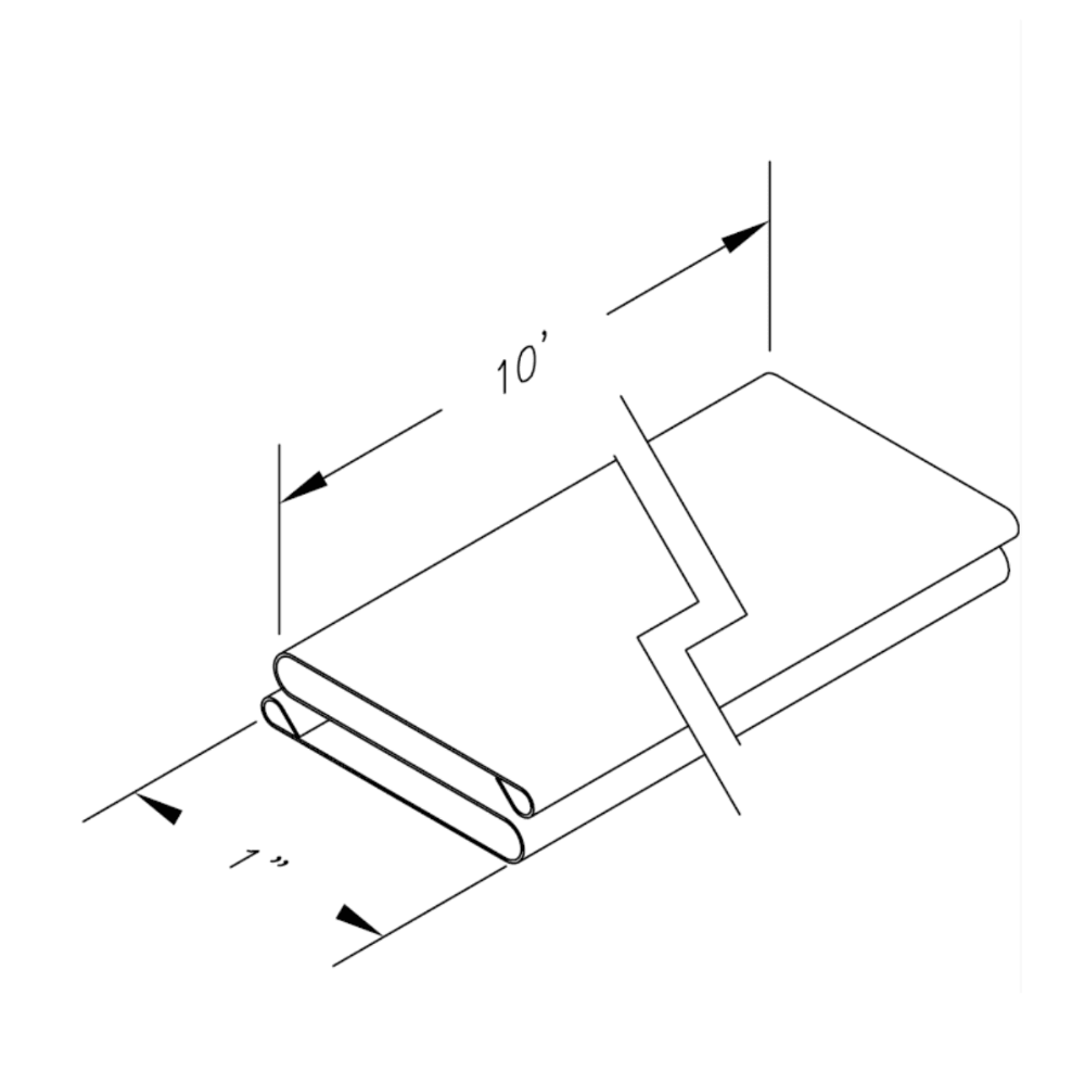 10' FLAT S-LOCK - 26 GAUGE - PRICE IS PER FT - A&R Supply - Air Conditioning & Refrigeration Wholesaler - MIAMI TECH